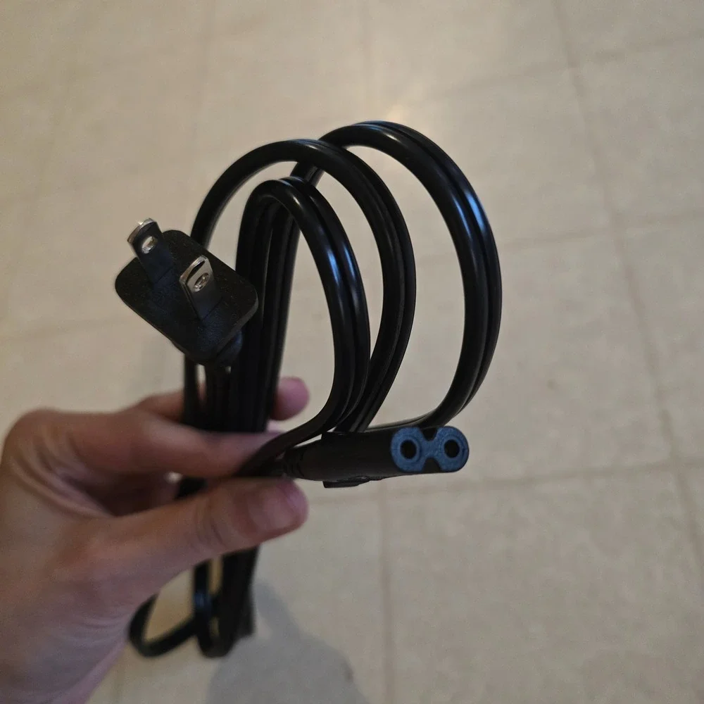 Power Cord 6ft Figure-8 Cable Unisex Black Non-Polarized 27398